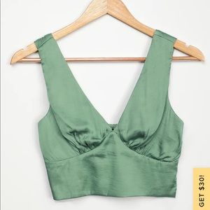 Lulu’s Satin Crop Top